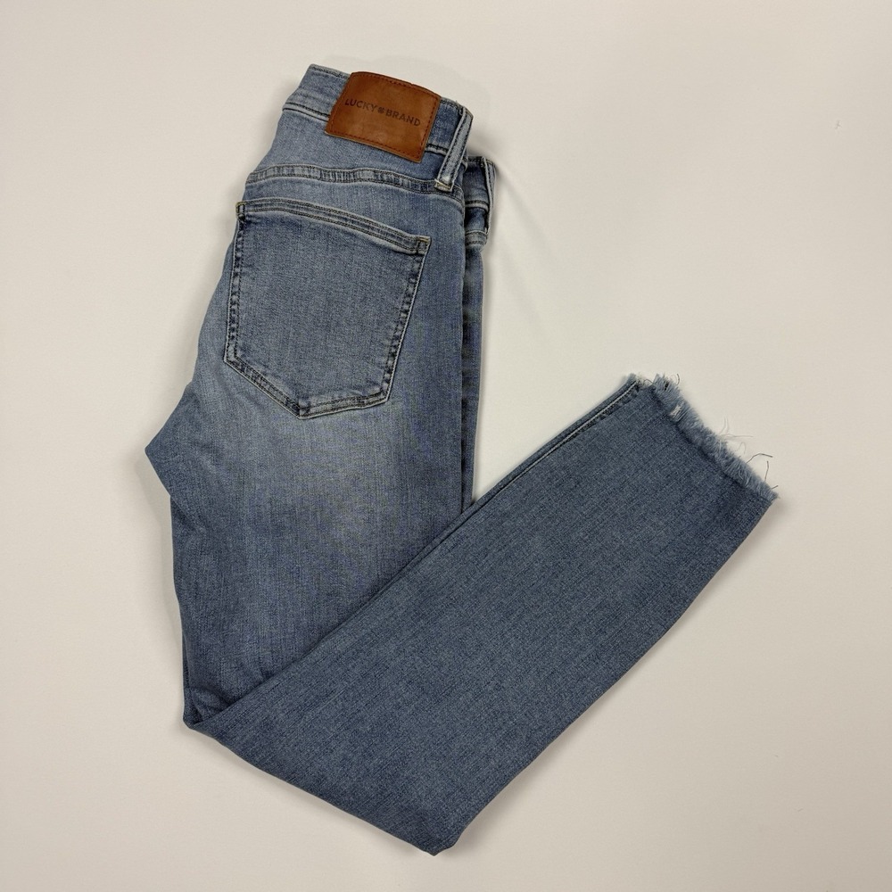 Lucky Brand Ava Crop Jeans Womens Size 2/26 Ankle Blue Denim Mid Rise Cotton